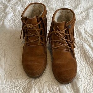 Minnetonka suede boots
